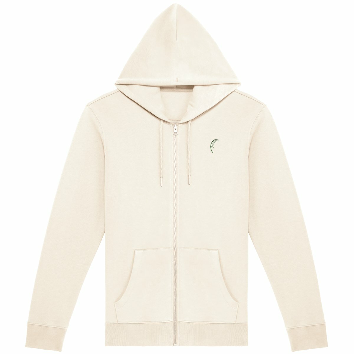 Noces de Muguet | Sweat à Capuche Zippé Bio | Coupe Parfaite Unisexe - face_1