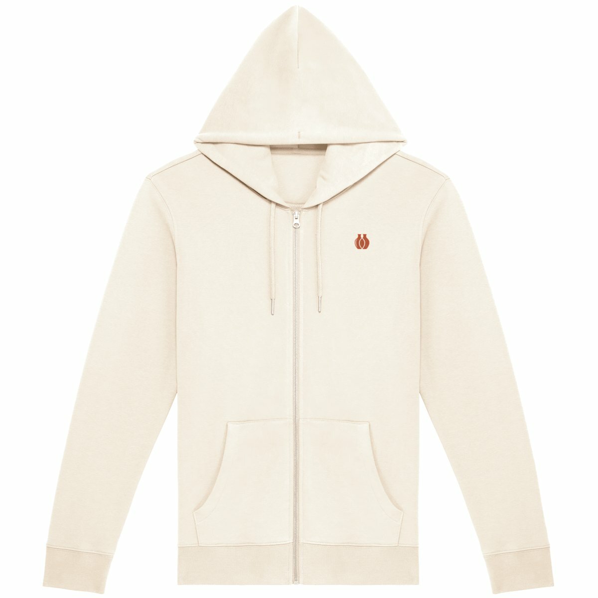 Noces d'Argile | Sweat à Capuche Zippé Bio | Coupe Parfaite Unisexe - face_1