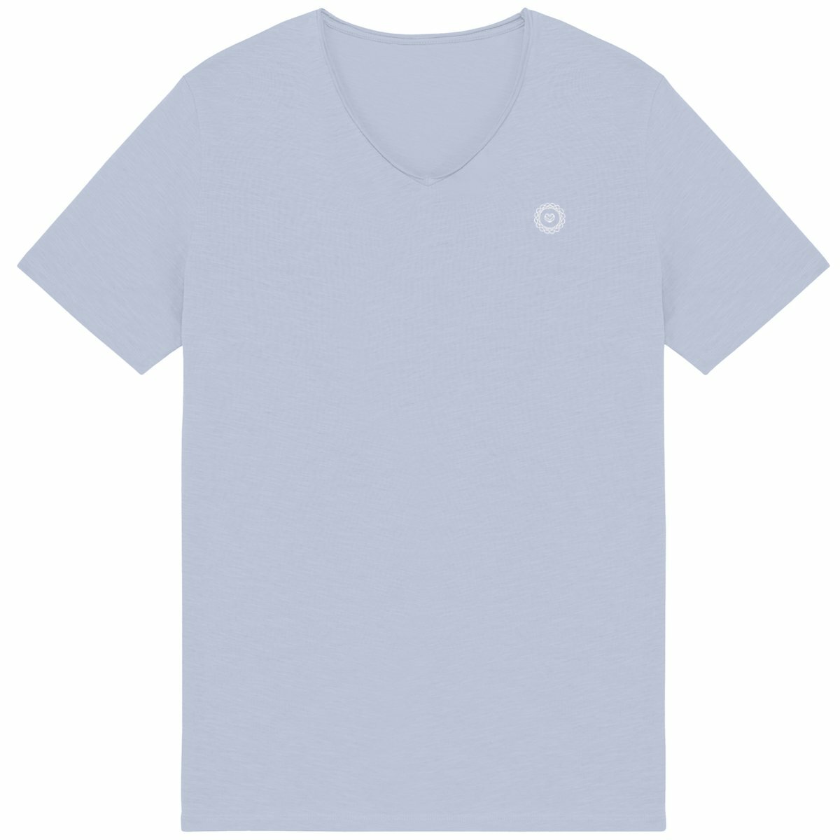 Noces de Dentelle | T-shirt Homme Brut en Coton Bio | Style Texturé - face_bleu