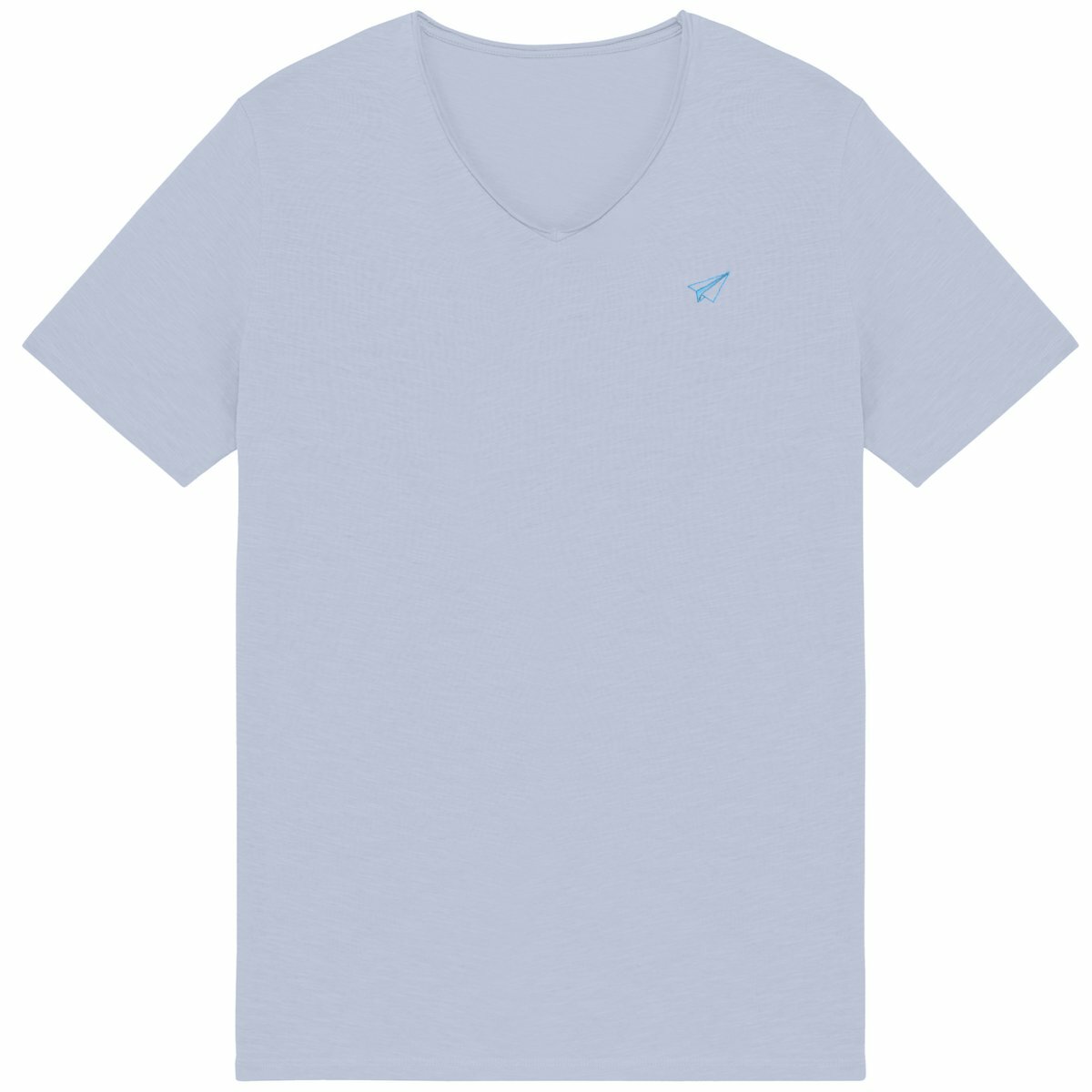 Noces de Papier | T-shirt Homme Brut en Coton Bio | Style Texturé - face_bleu