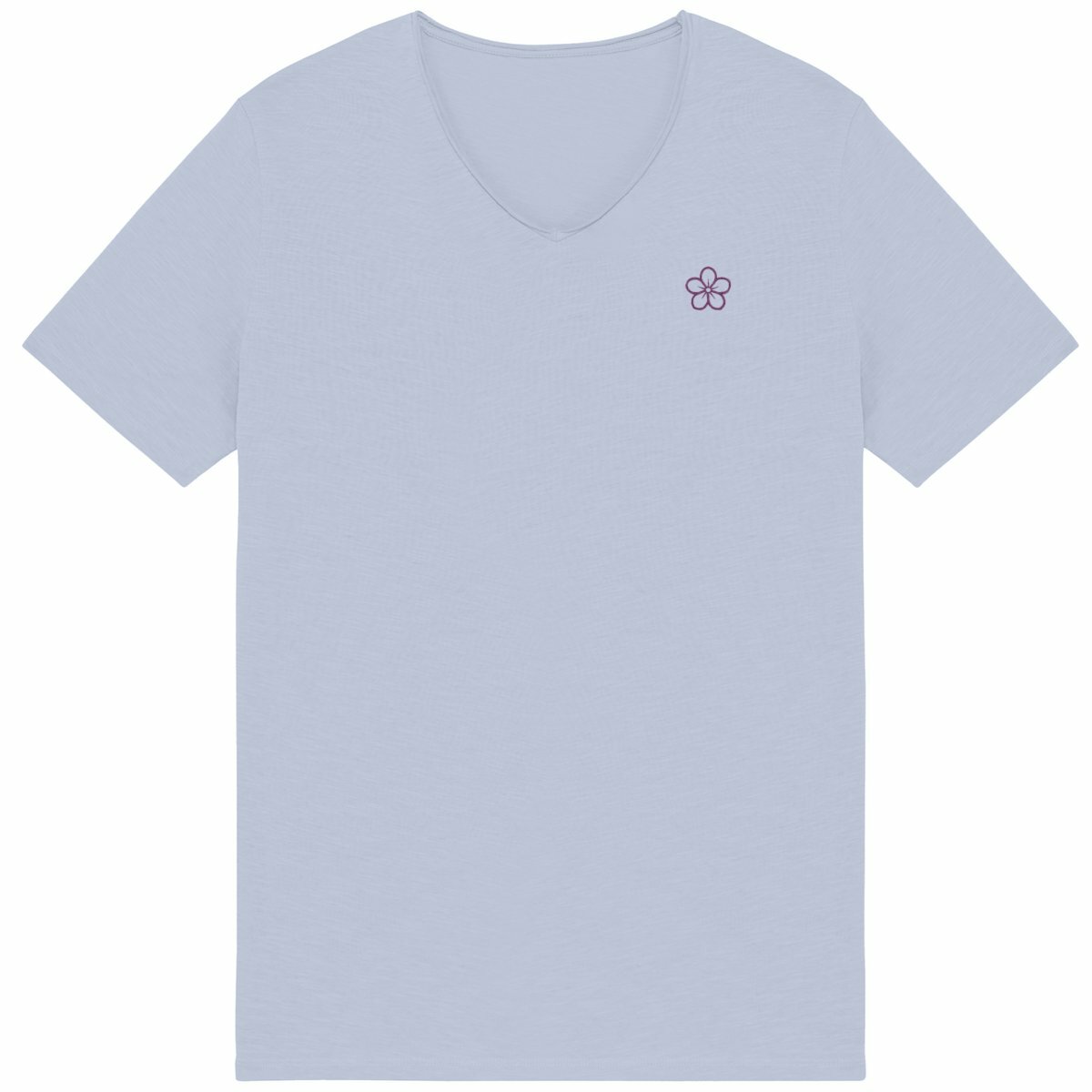 Noces de Violette | T-shirt Homme Brut en Coton Bio | Style Texturé - face_bleu