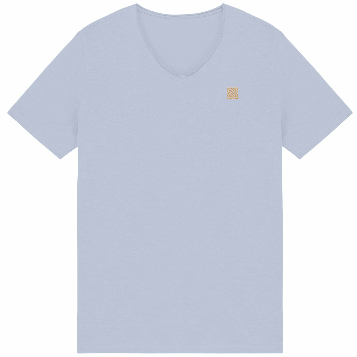 Noces de Soie | T-shirt Homme Brut en Coton Bio | Style Texturé - face_bleu