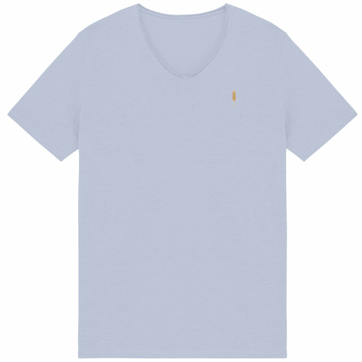 Noces de Froment | T-shirt Homme Brut en Coton Bio | Style Texturé - face_bleu