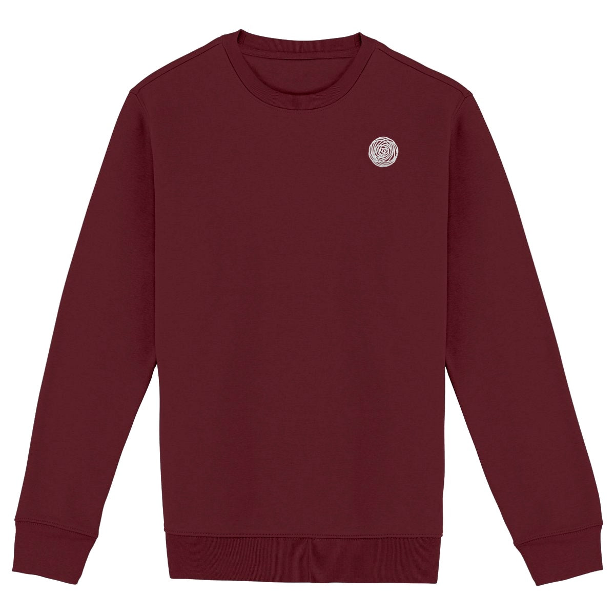 Noces de Laine | Sweat-shirt Célébration Bio | Coupe Parfaite Unisexe - face_bordeaux