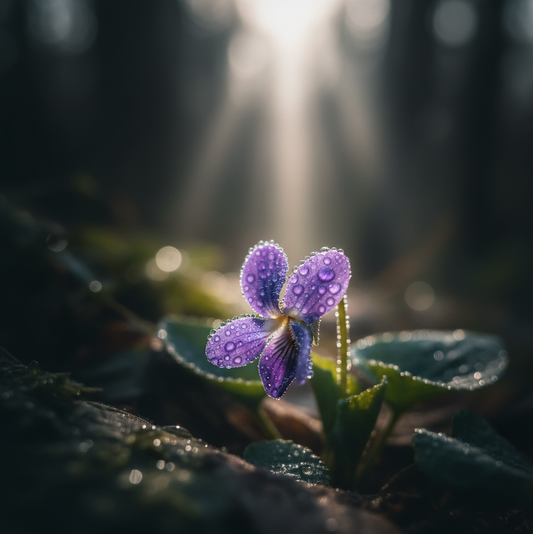 gros plan sur une belle fleur de violette, symbolisant les 13 ans de mariage en allemagne