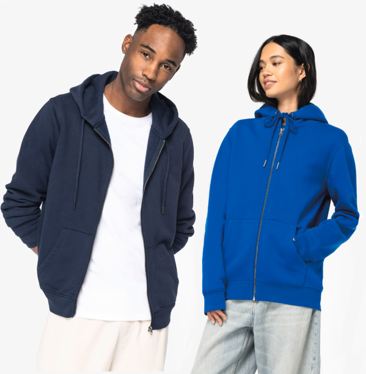 Noces de Coton | Sweat à Capuche Zippé Bio | Coupe Parfaite Unisexe