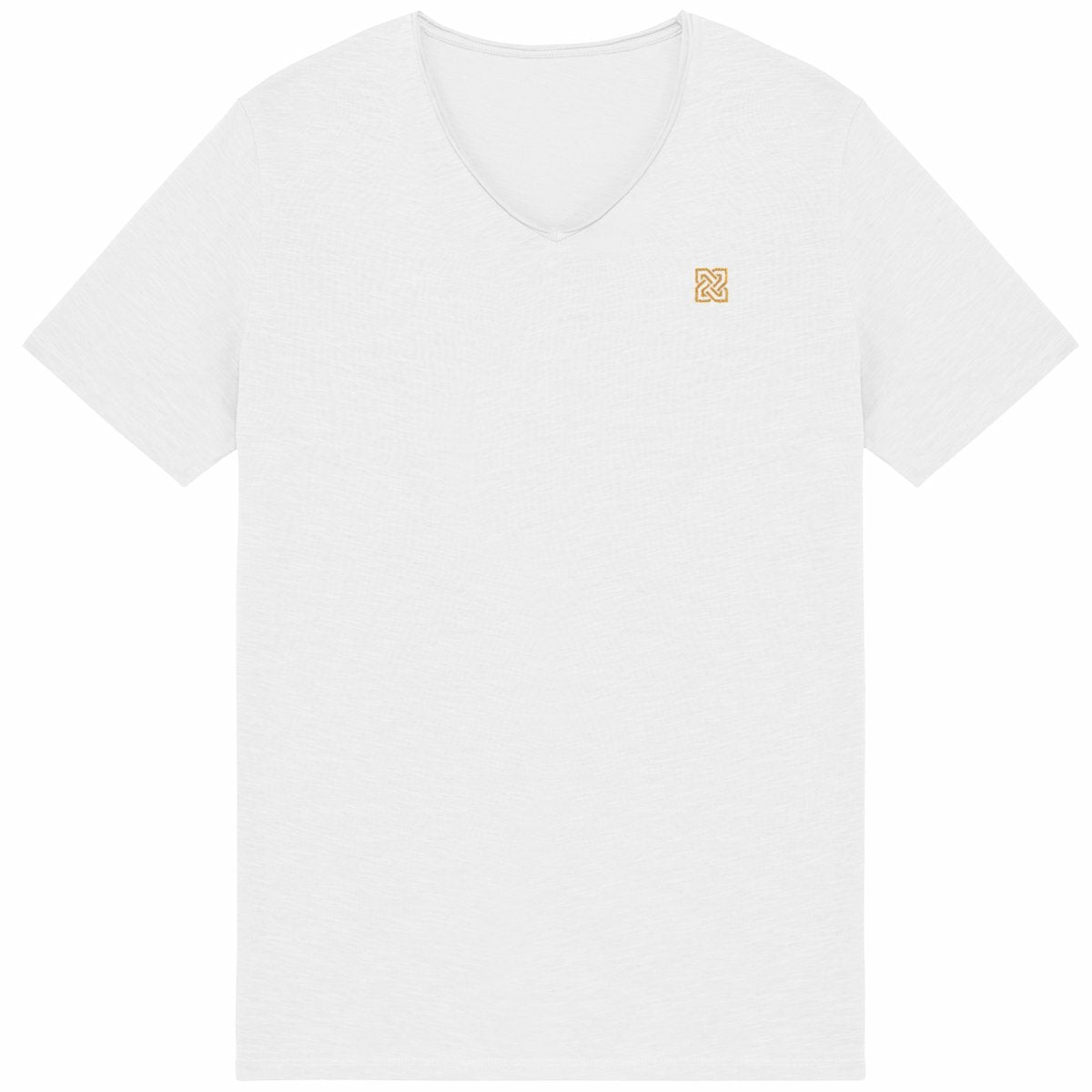 Noces de Soie | T-shirt Homme Brut en Coton Bio | Style Texturé - face_blanc