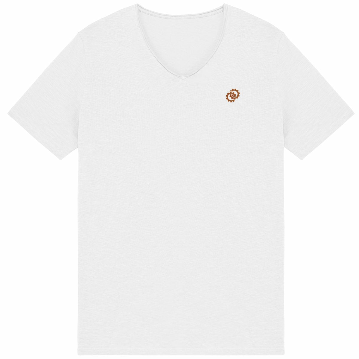 Noces de Bronze | T-shirt Homme Brut en Coton Bio | Style Texturé - face_blanc