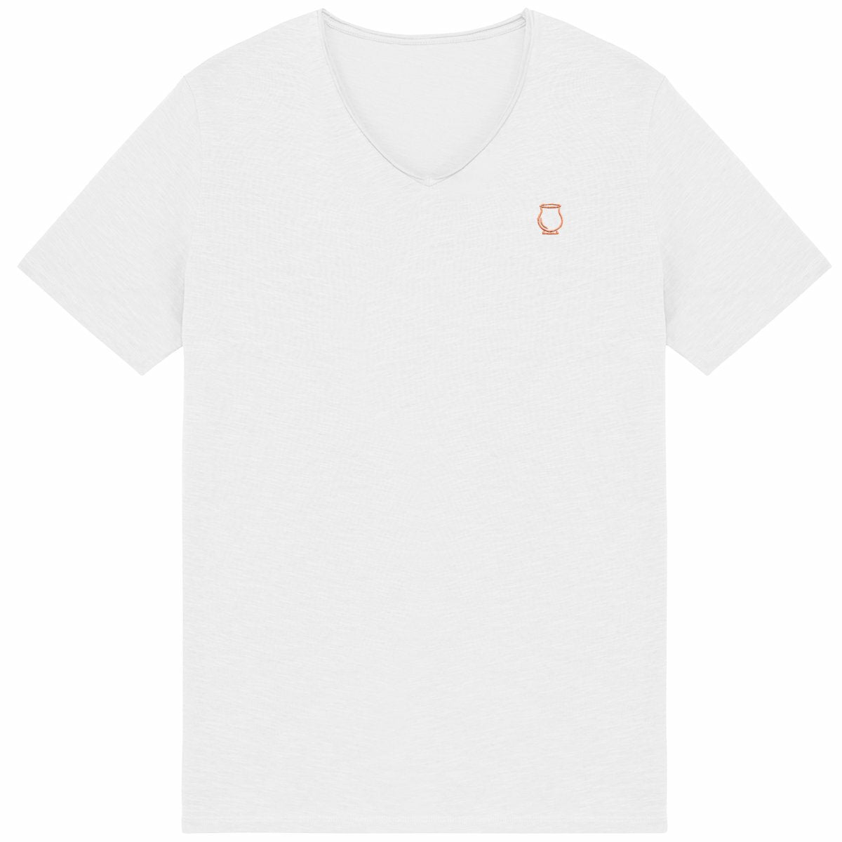 Noces de Cuivre | T-shirt Homme Brut en Coton Bio | Style Texturé - face_blanc