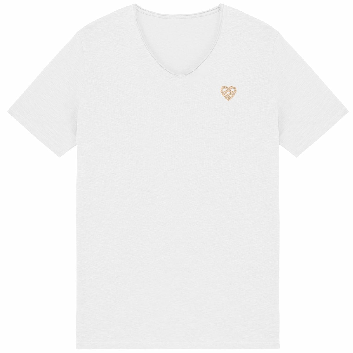 Noces de Vannerie | T-shirt Homme Brut en Coton Bio | Style Texturé - face_blanc
