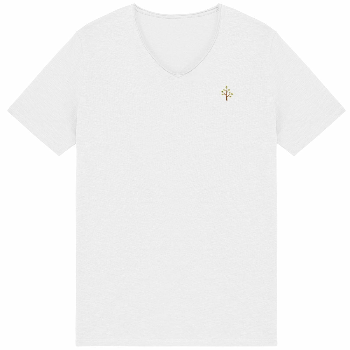 Noces de Bois | T-shirt Homme Brut en Coton Bio | Style Texturé - face_blanc