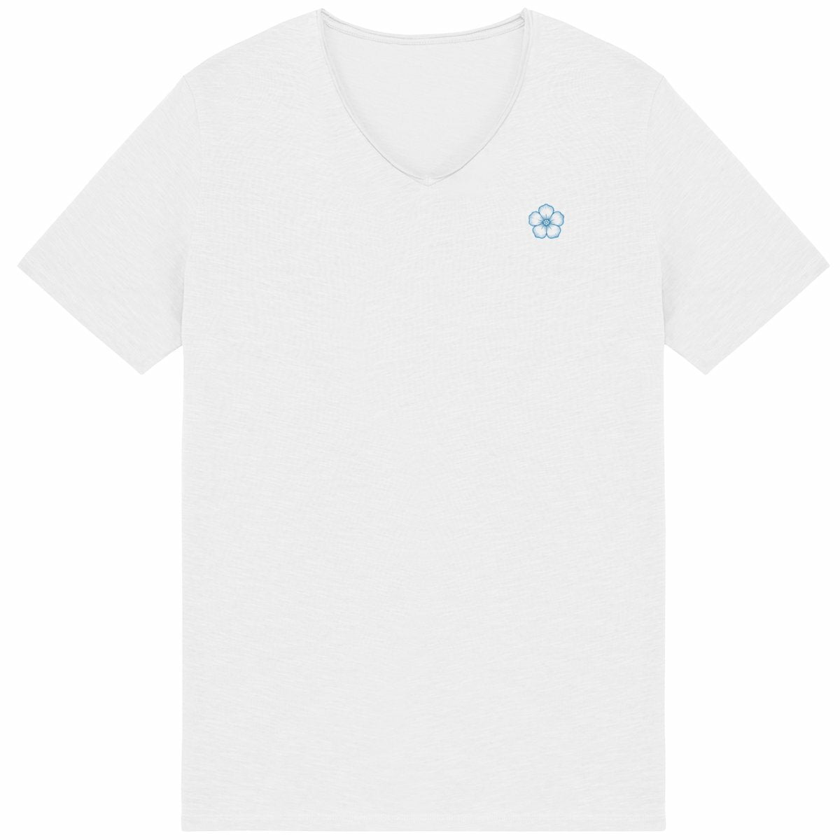 Noces de Lin | T-shirt Homme Brut en Coton Bio | Style Texturé - face_blanc