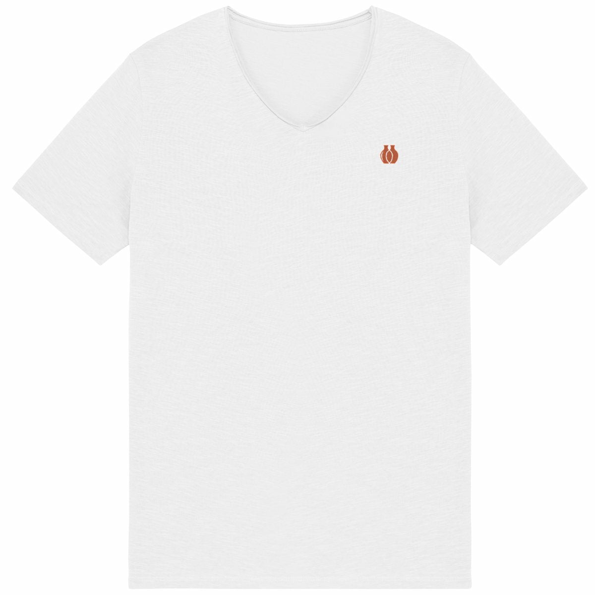 Noces d'Argile | T-shirt Homme Brut en Coton Bio | Style Texturé - face_blanc