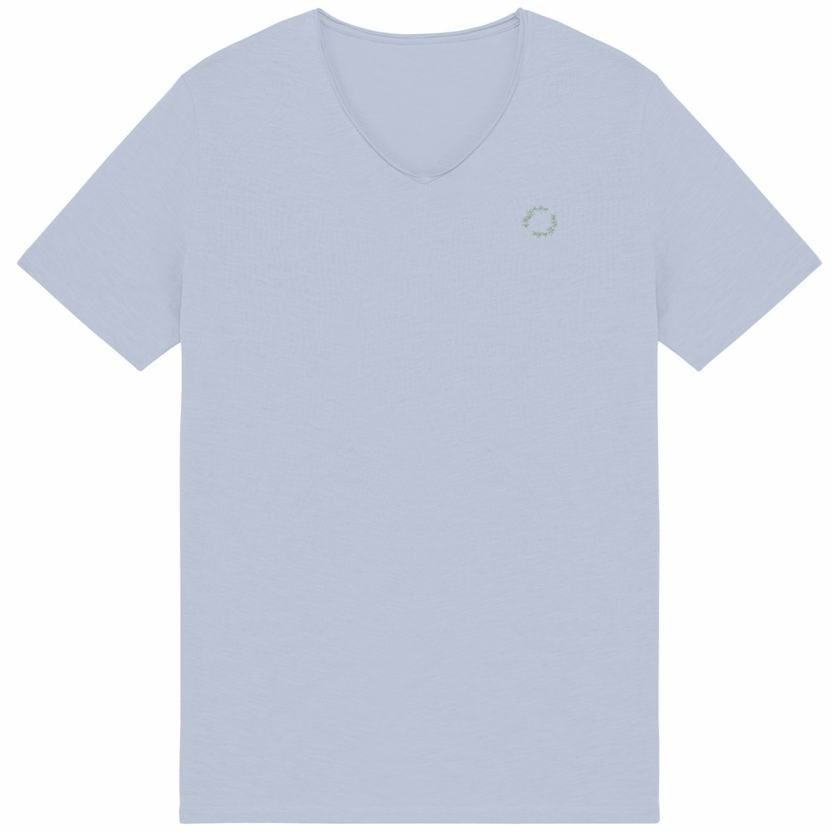 Noces de Fleur | T-shirt Homme Brut en Coton Bio | Style Texturé - face_bleu