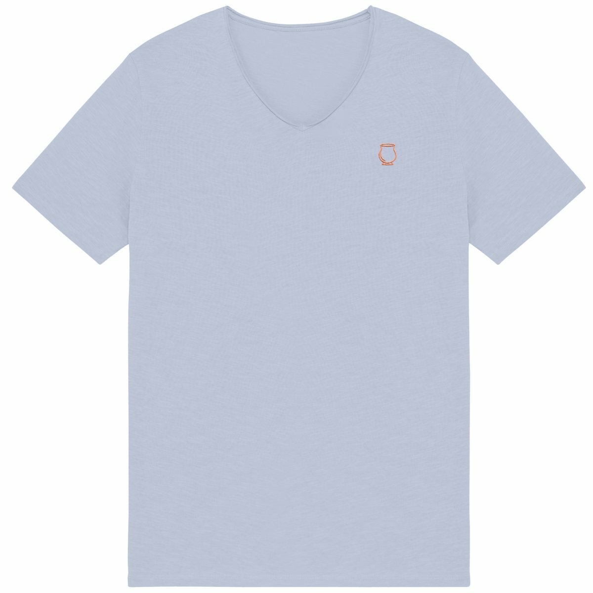 Noces de Cuivre | T-shirt Homme Brut en Coton Bio | Style Texturé - face_bleu