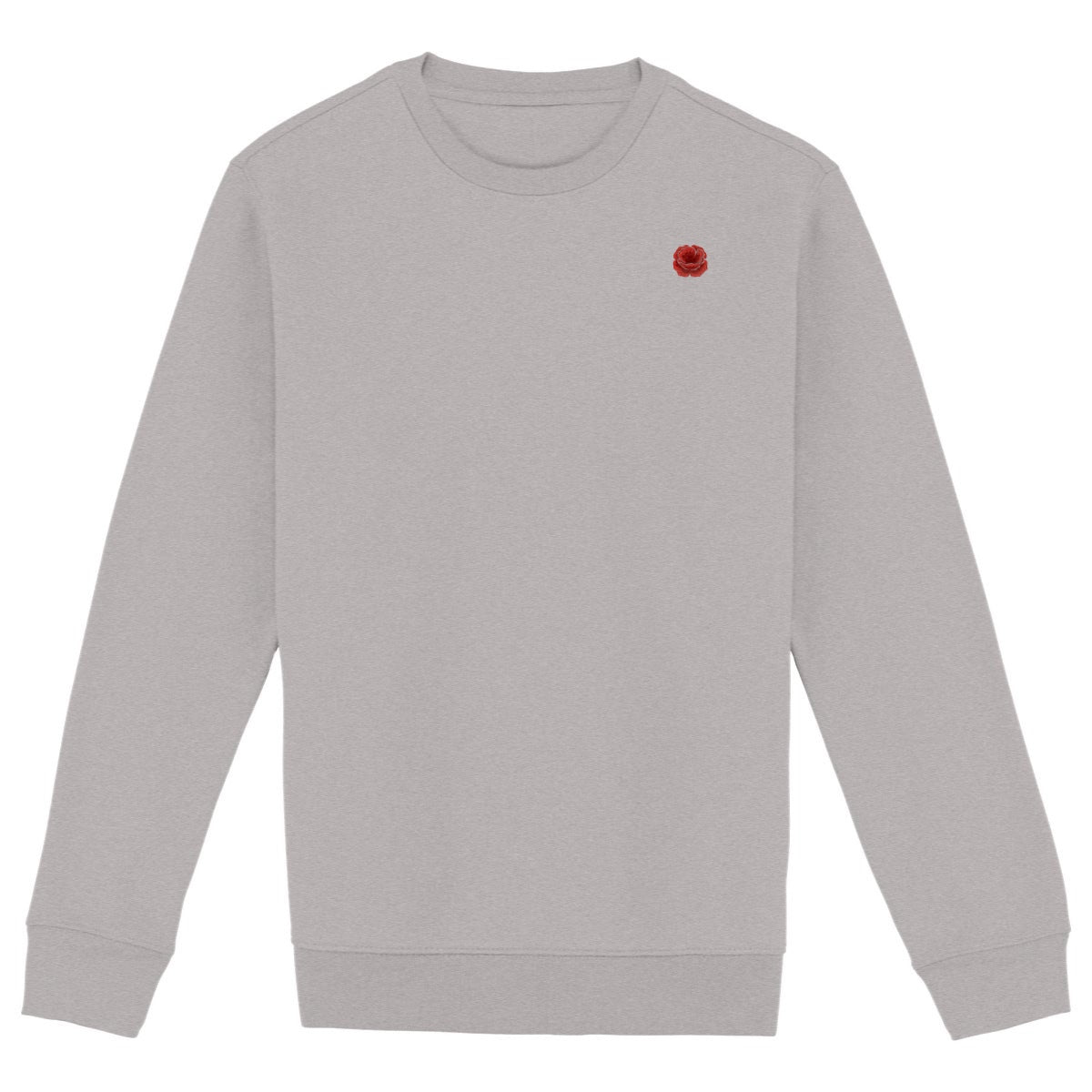 Noces de Coquelicot | Sweat-shirt Célébration Bio | Coupe Parfaite Unisexe - face_gris