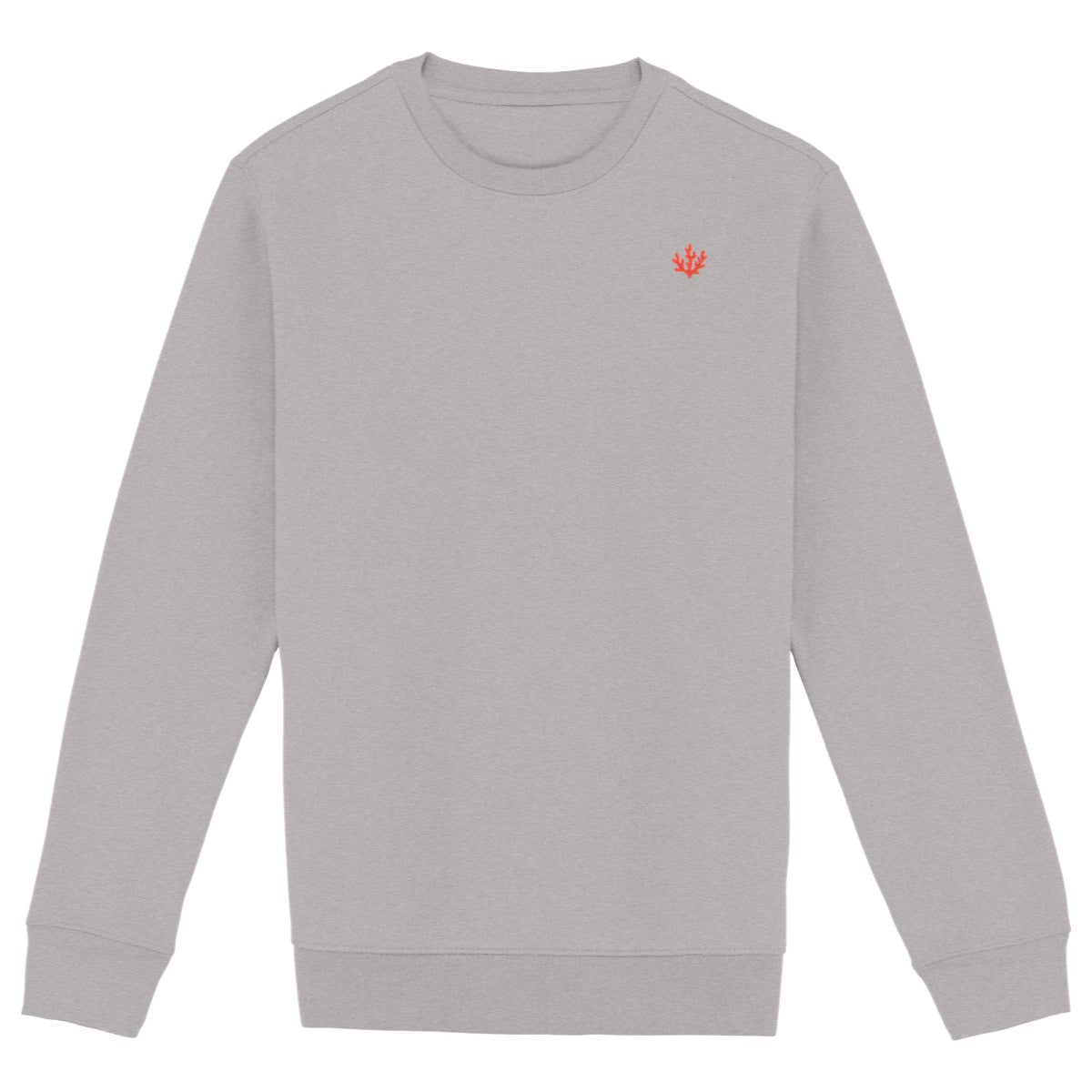 Noces de Corail | Sweat-shirt Célébration Bio | Coupe Parfaite Unisexe - face_gris