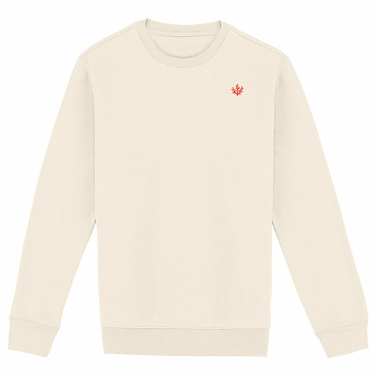 Noces de Corail | Sweat-shirt Célébration Bio | Coupe Parfaite Unisexe - face_ivoire