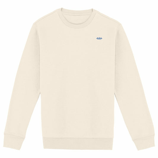 Noces de Faience | Sweat-shirt Célébration Bio | Coupe Parfaite Unisexe - face_ivoire