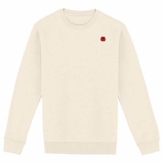 Noces de Coquelicot | Sweat-shirt Célébration Bio | Coupe Parfaite Unisexe - face_ivoire