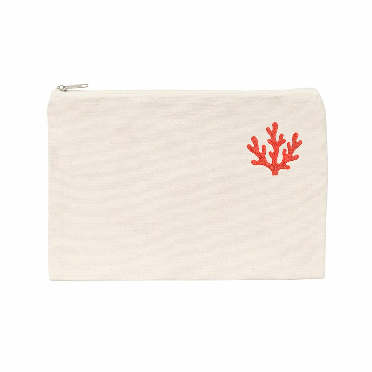 Noces de Corail | Pochette Intemporelle en Coton Recyclé - face_naturel