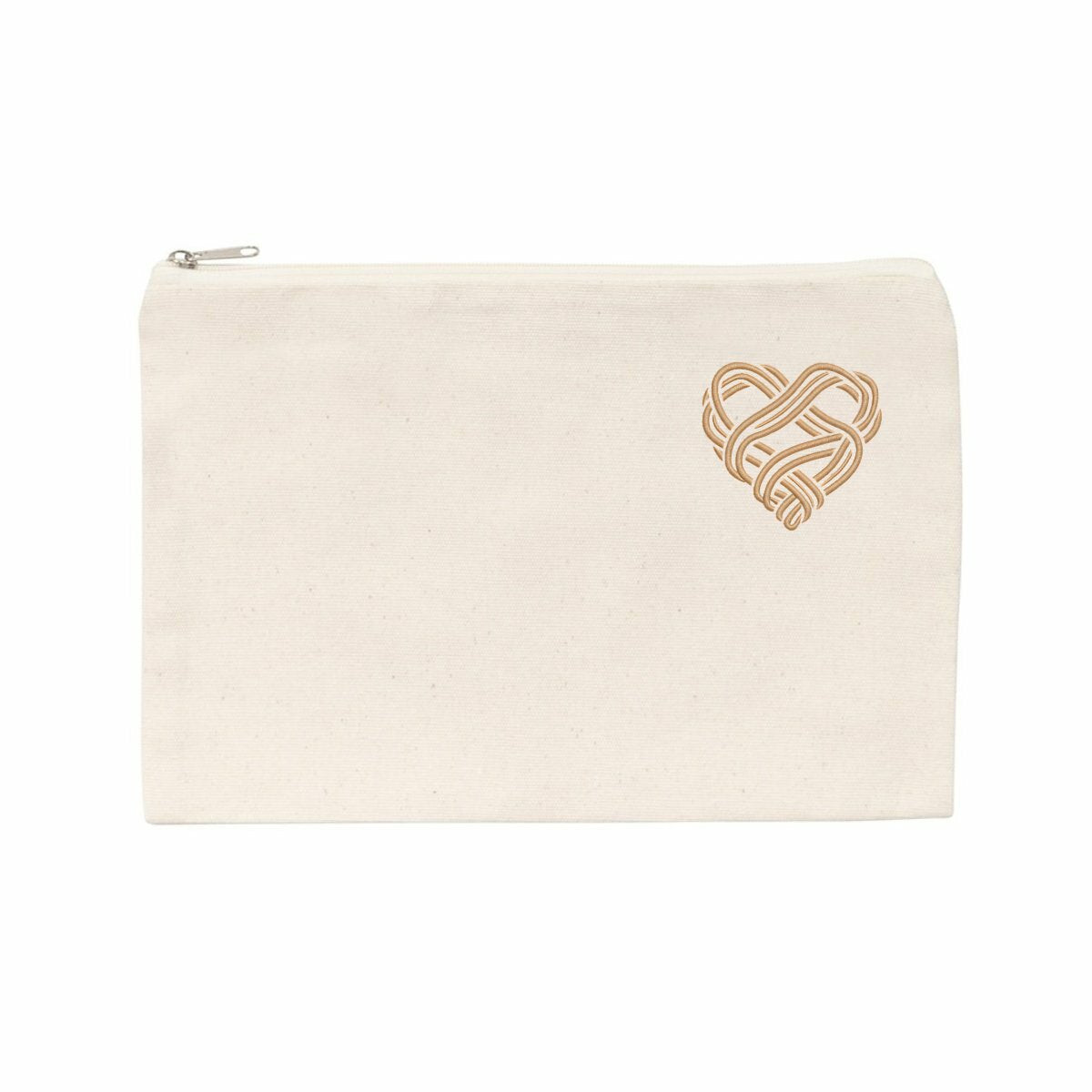 Noces de Vannerie | Pochette Intemporelle en Coton Recyclé - face_naturel