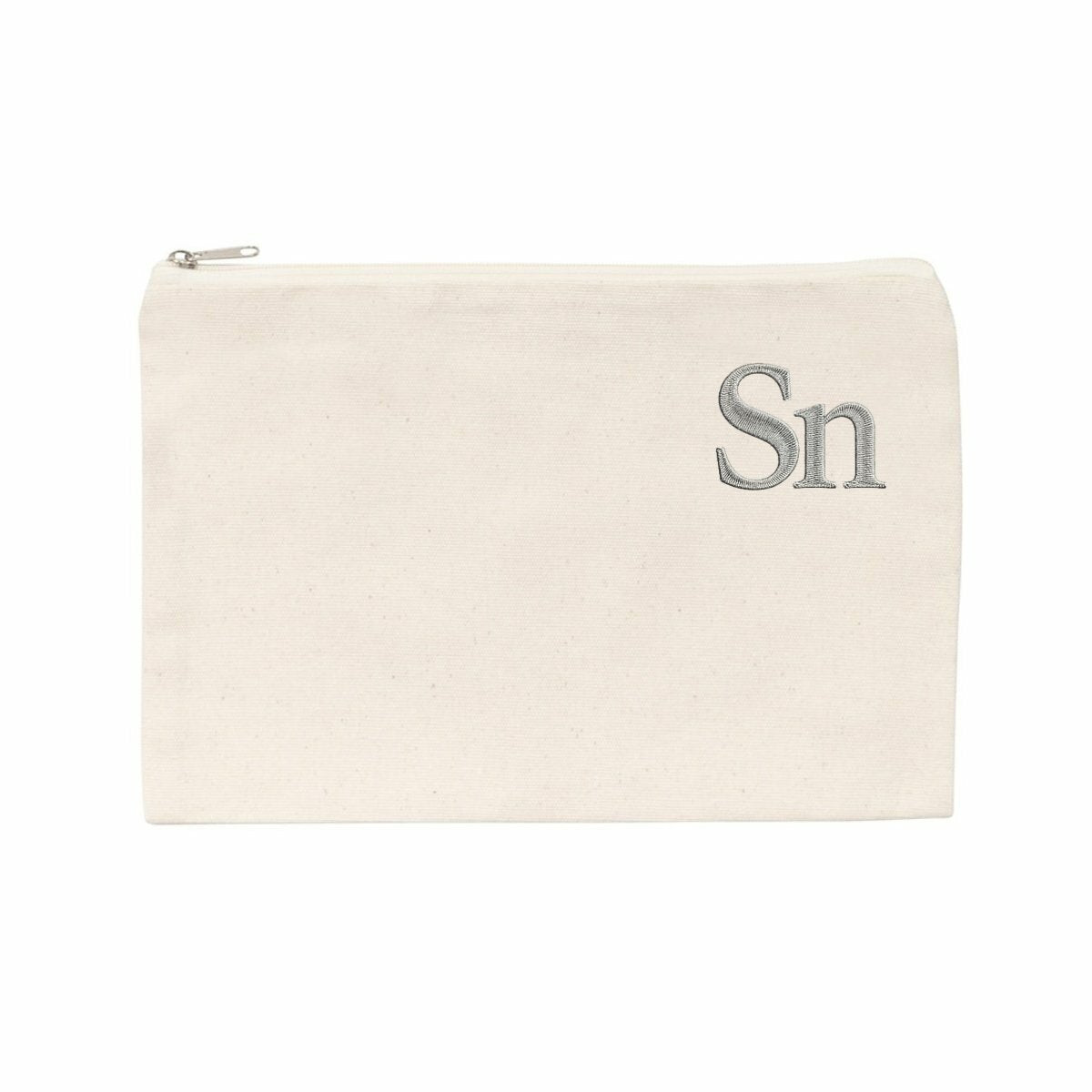 Noces d'Etain | Pochette Intemporelle en Coton Recyclé - face_naturel