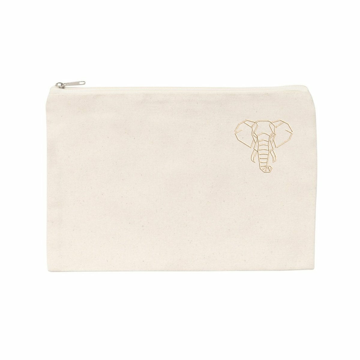 Noces d'Ivoire | Pochette Intemporelle en Coton Recyclé - face_naturel