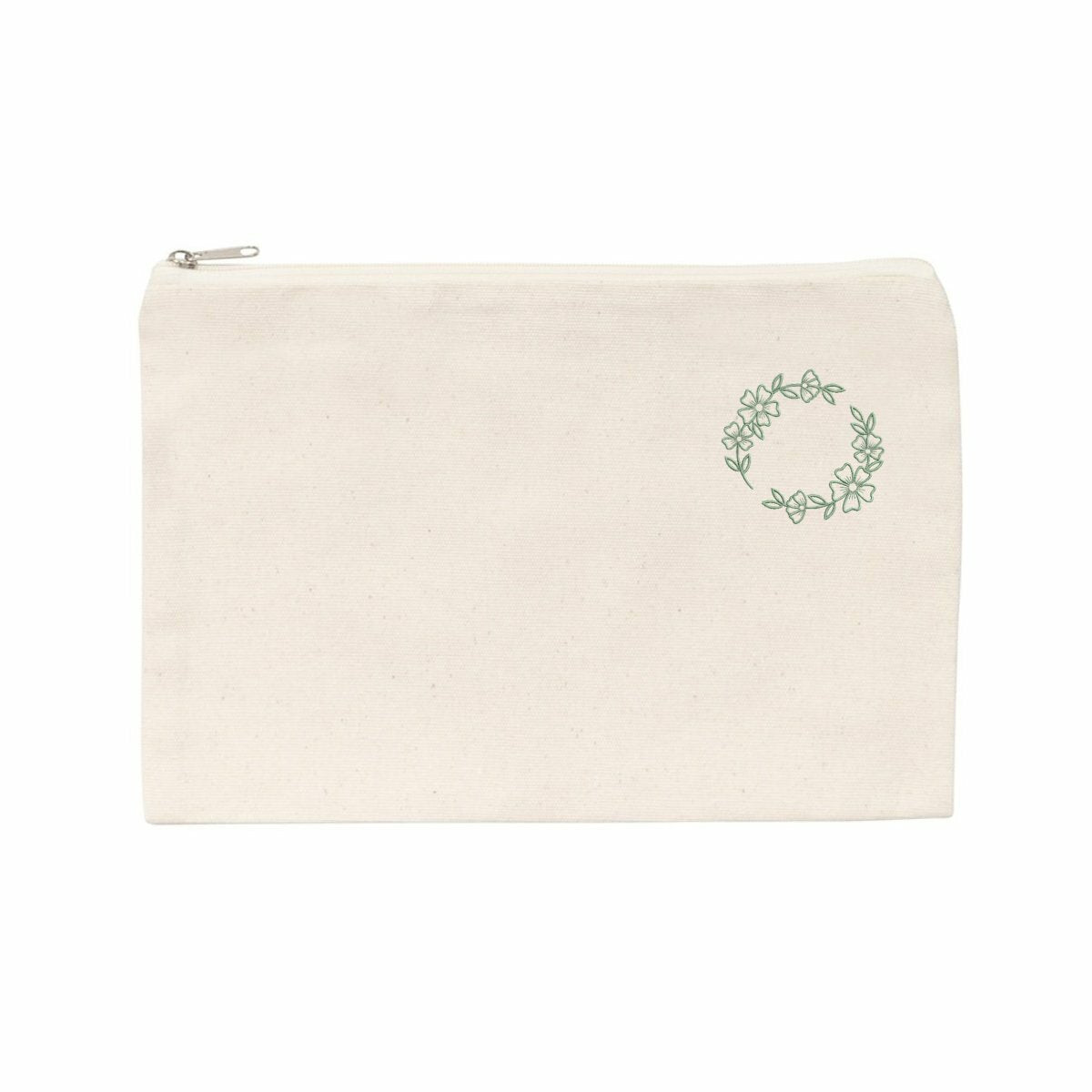 Noces de Fleur | Pochette Intemporelle en Coton Recyclé - face_naturel