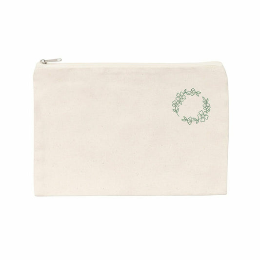 Noces de Fleur | Pochette Intemporelle en Coton Recyclé - face_naturel