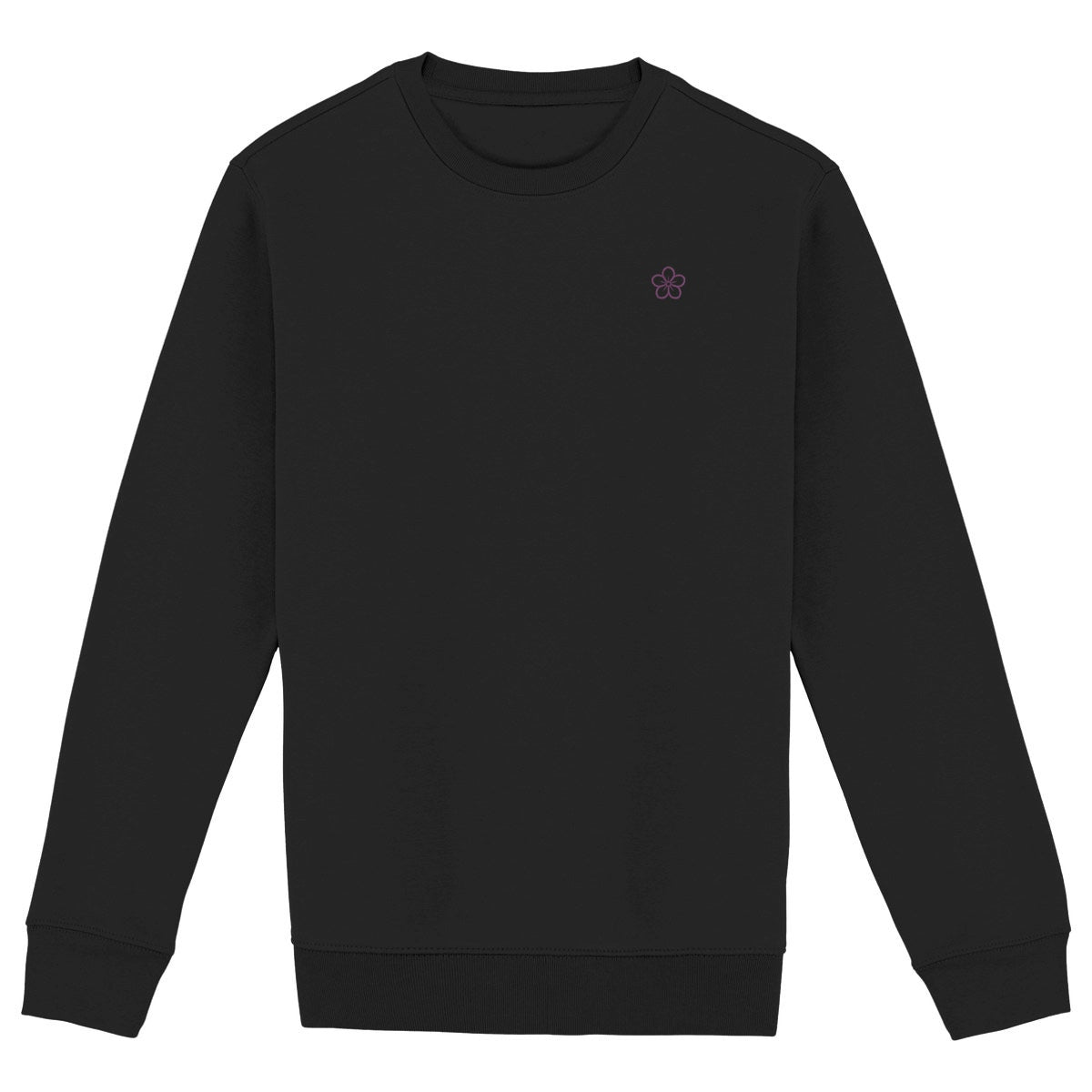 Noces de Violette | Sweat-shirt Célébration Bio | Coupe Parfaite Unisexe - face_noir
