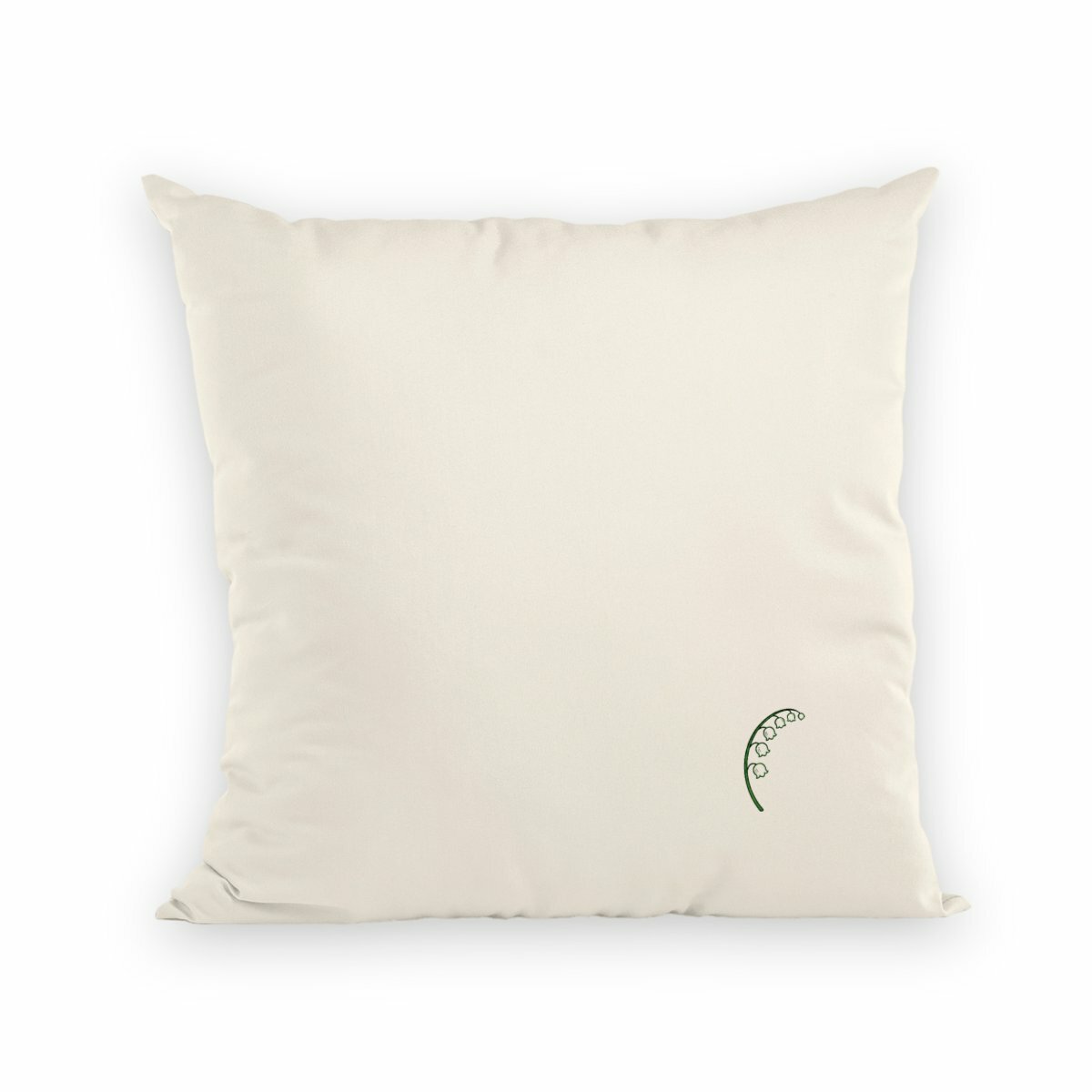 Noces de Muguet | Coussin "Le Cocon des Amoureux" en Coton Bio - recto_naturel