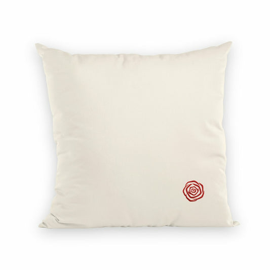 Noces de Rose | Coussin "Le Cocon des Amoureux" en Coton Bio - recto_naturel