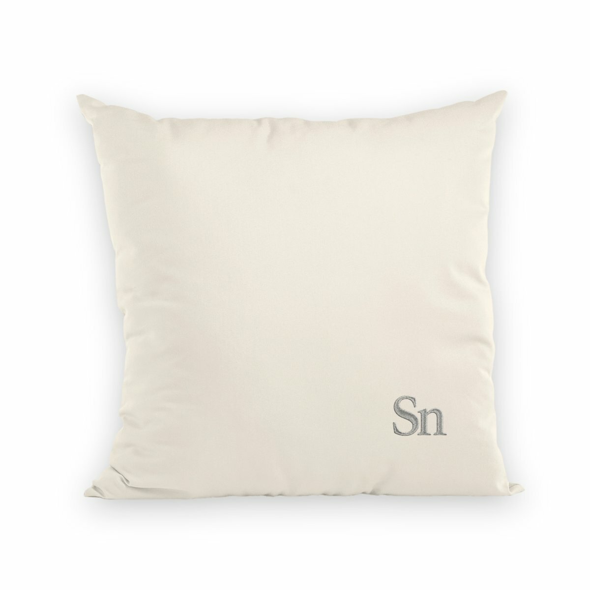 Noces d'Etain | Coussin "Le Cocon des Amoureux" en Coton Bio - recto_naturel
