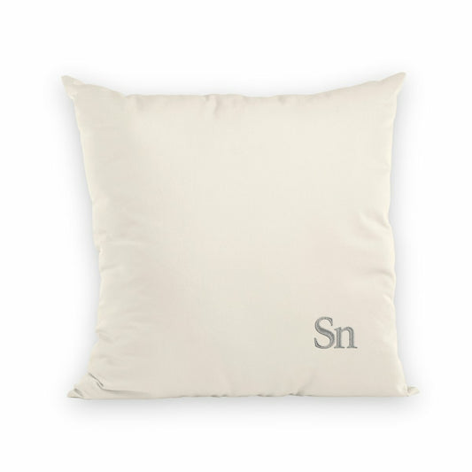 Noces d'Etain | Coussin "Le Cocon des Amoureux" en Coton Bio - recto_naturel
