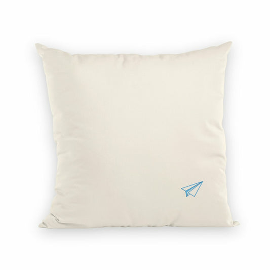 Noces de Papier | Coussin "Le Cocon des Amoureux" en Coton Bio - recto_naturel