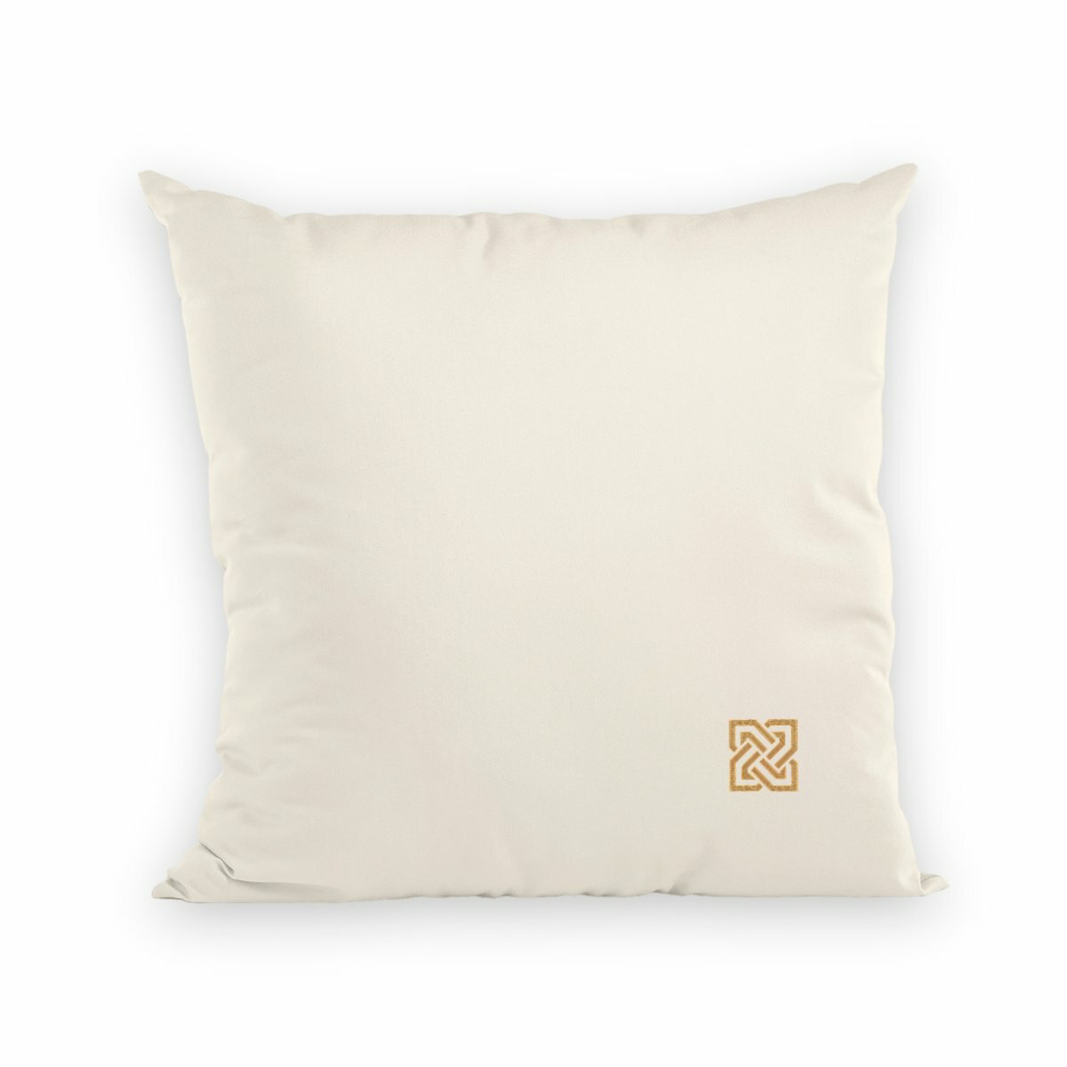 Noces de Soie | Coussin "Le Cocon des Amoureux" en Coton Bio - recto_naturel