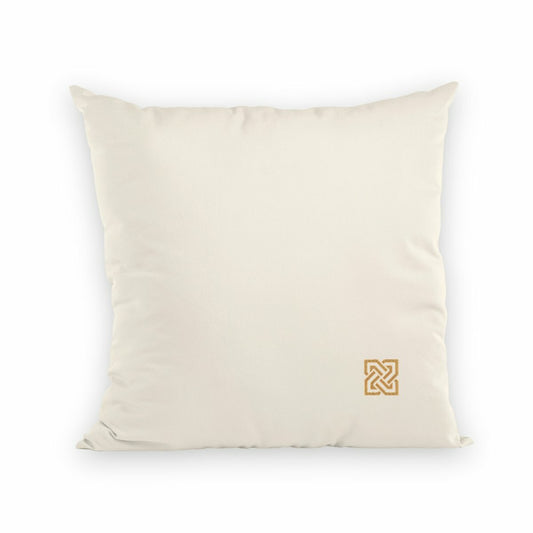 Noces de Soie | Coussin "Le Cocon des Amoureux" en Coton Bio - recto_naturel