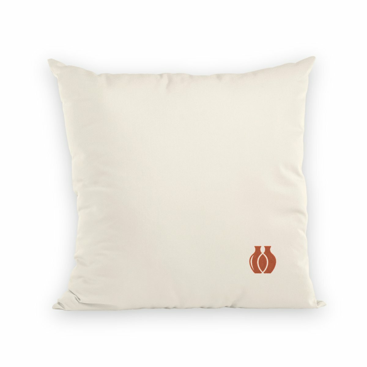 Noces d'Argile | Coussin "Le Cocon des Amoureux" en Coton Bio - recto_naturel