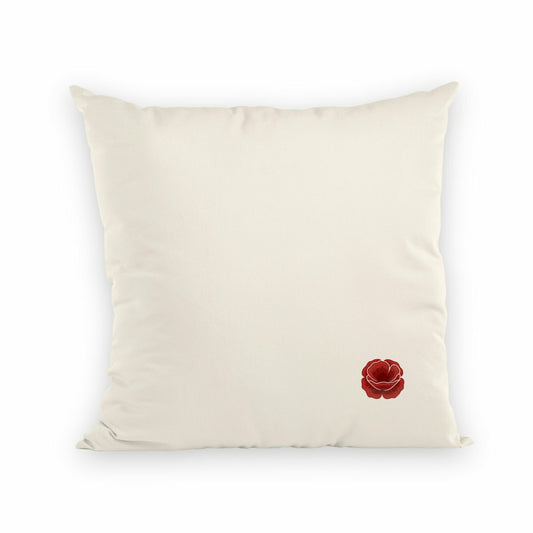 Noces de Coquelicot | Coussin "Le Cocon des Amoureux" en Coton Bio - recto_naturel