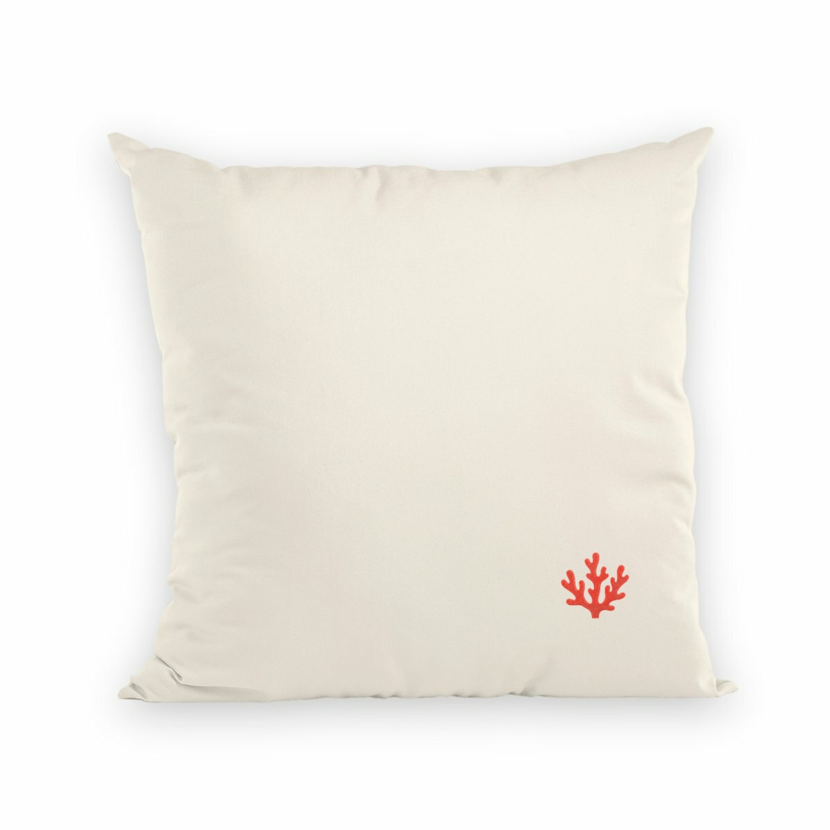 Noces de Corail | Coussin "Le Cocon des Amoureux" en Coton Bio - recto_naturel