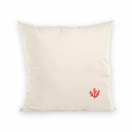 Noces de Corail | Coussin "Le Cocon des Amoureux" en Coton Bio - recto_naturel