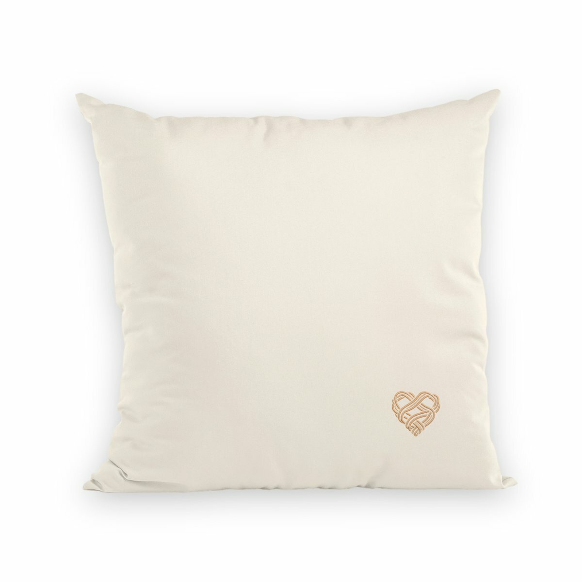 Noces de Vannerie | Coussin "Le Cocon des Amoureux" en Coton Bio - recto_naturel