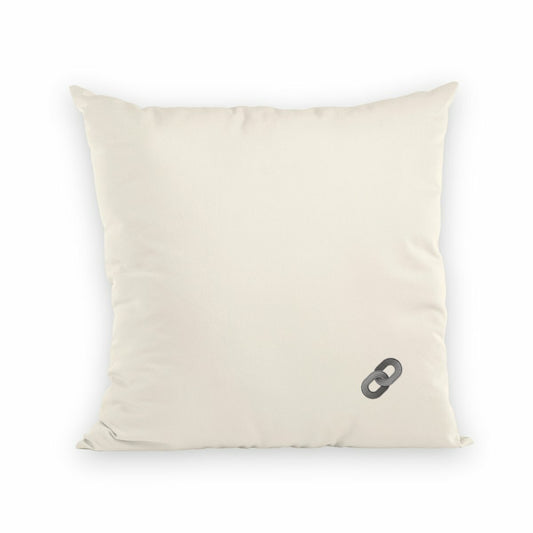 Noces d'Acier | Coussin "Le Cocon des Amoureux" en Coton Bio - recto_naturel