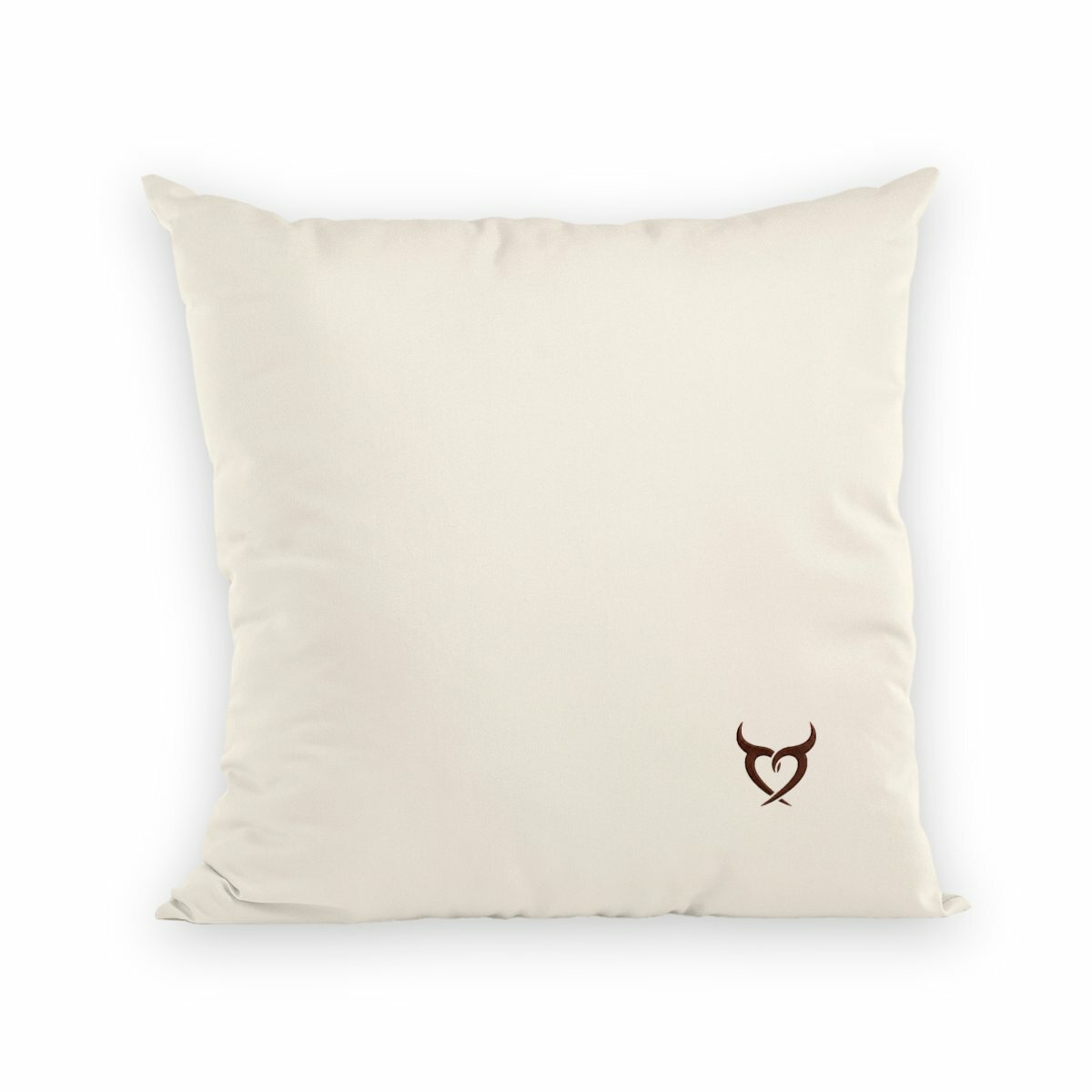 Noces de Cuir | Coussin "Le Cocon des Amoureux" en Coton Bio - recto_naturel