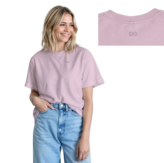 T-shirt Femme Signature "Infini" | Coton Épais | Personnalisable Côté Cœur